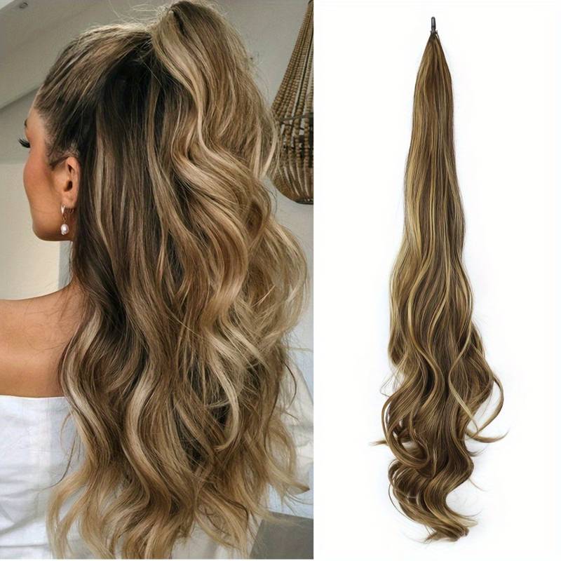 Flexibel Wrap-Around Hästsvans för Långt, Fylligt Hår - Selena