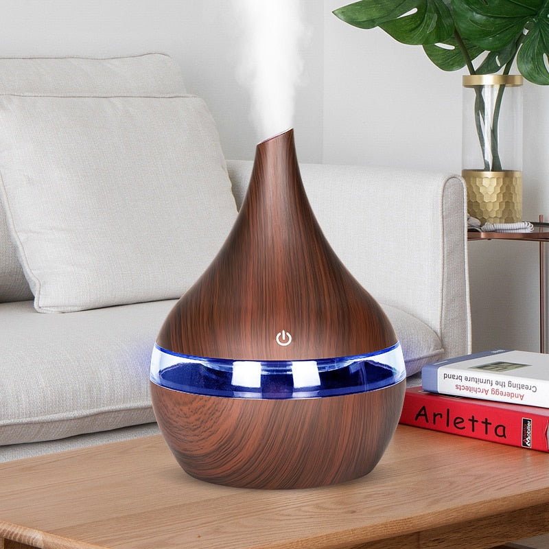Luftrenare med Aromadiffusion och LED-belysning – AromaGlow