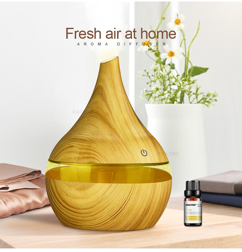 Luftrenare med Aromadiffusion och LED-belysning – AromaGlow