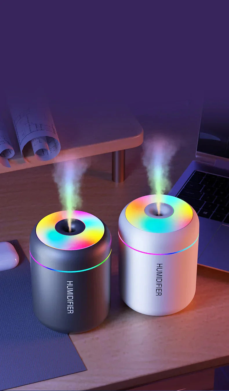 Mini Luftfuktare med Aromaterapi - USB Driven - Perfekt för Bil och Sovrum