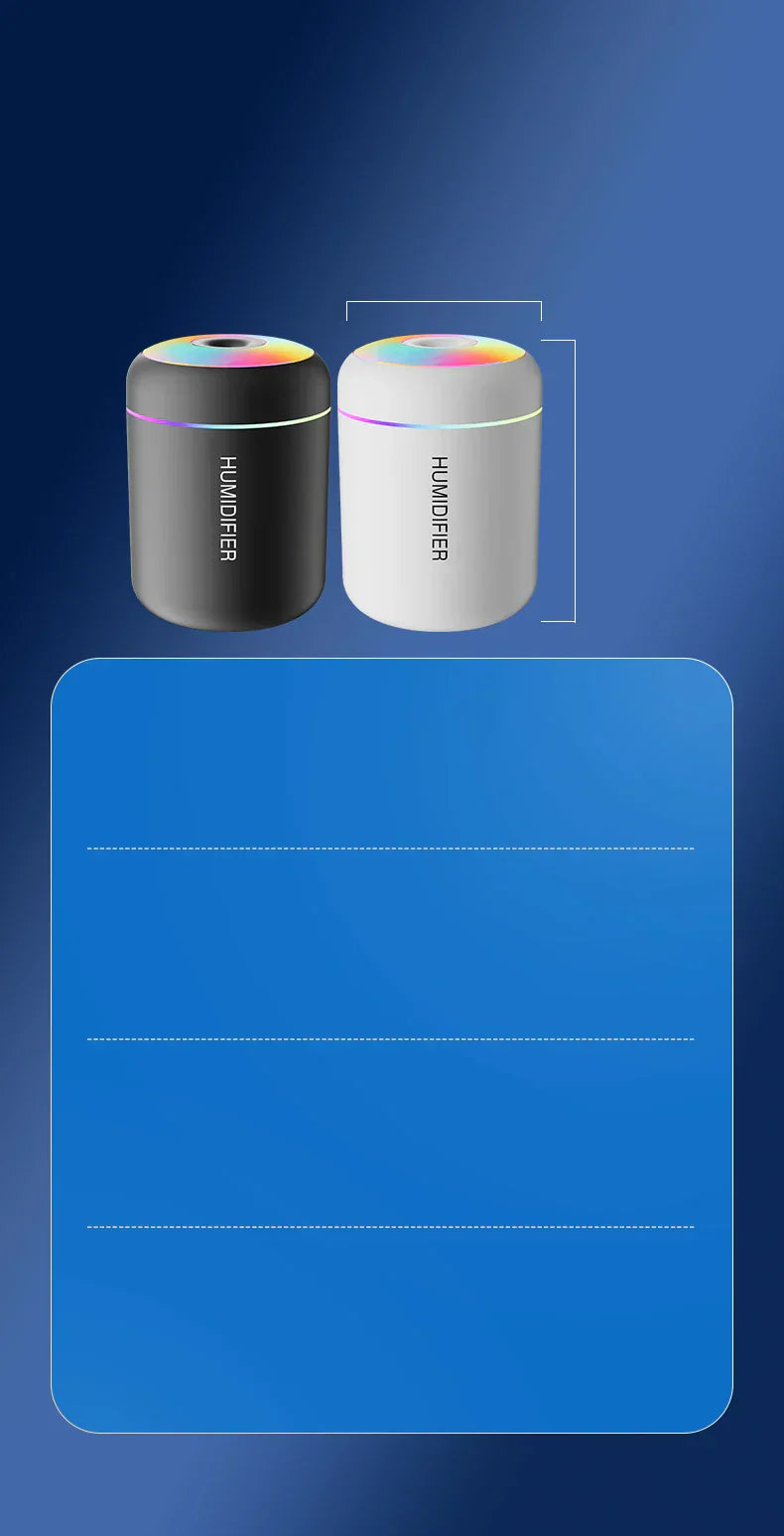 Mini Luftfuktare med Aromaterapi - USB Driven - Perfekt för Bil och Sovrum