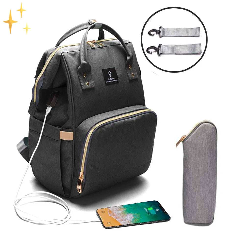 Stilren Skötväska med USB-laddare – ParentPack
