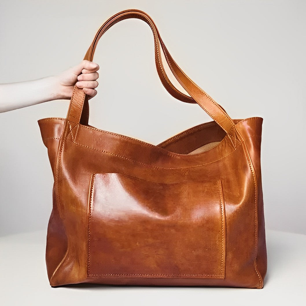 Luxe Läder Axelväska för Elegant Användning