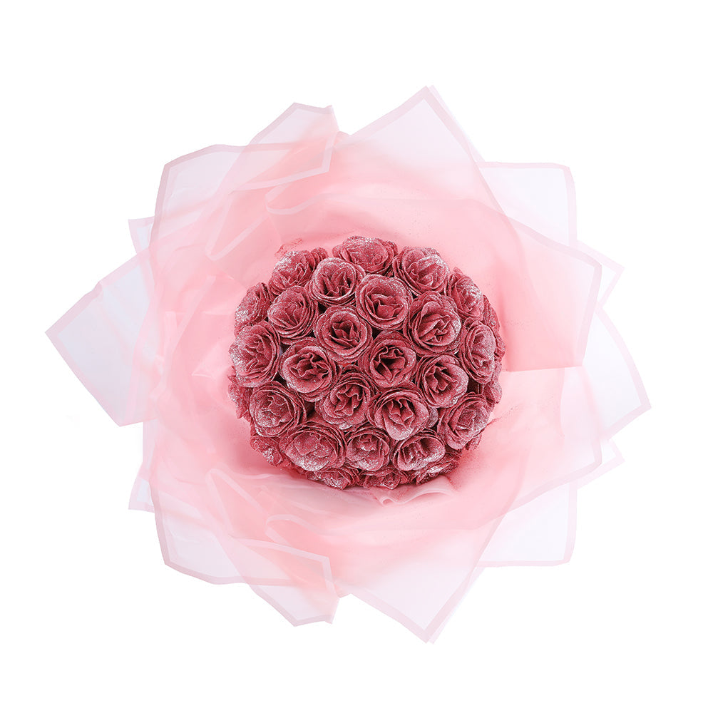 Luxe Glitter Rosbukett - För Alltid Blommande