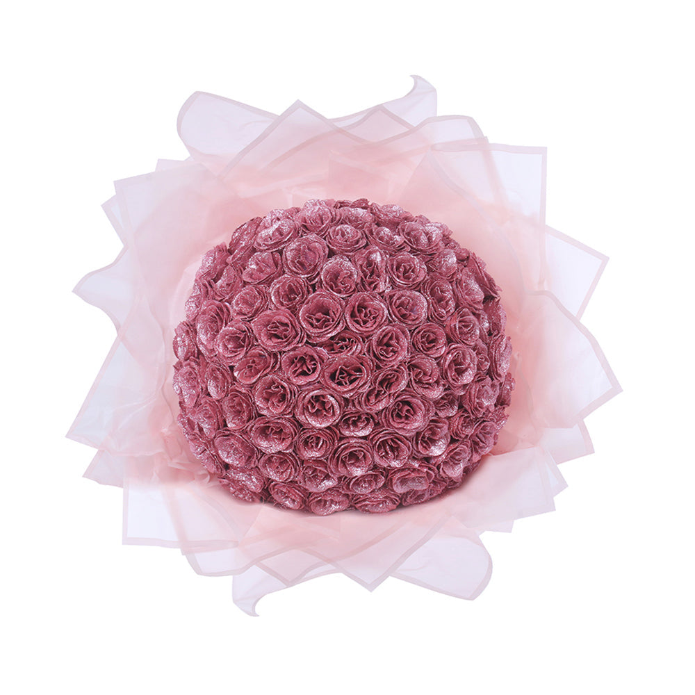 Luxe Glitter Rosbukett - För Alltid Blommande