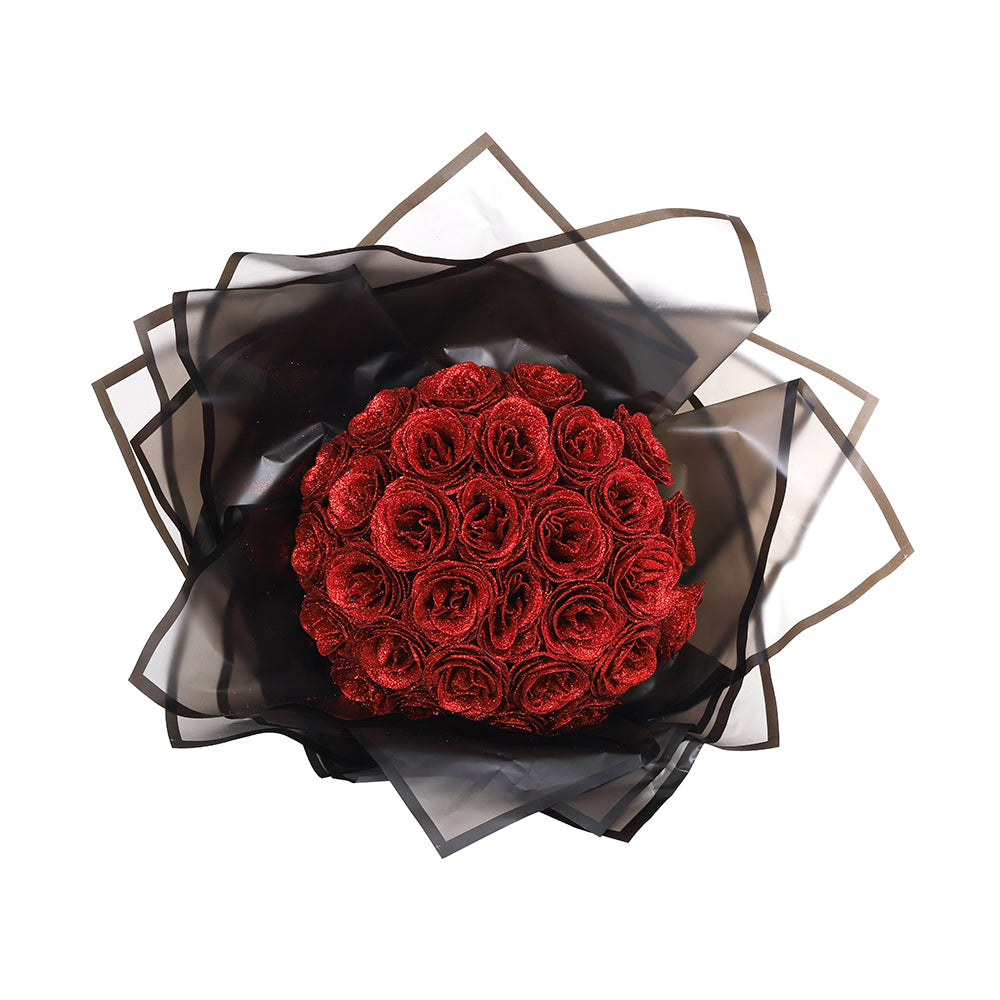 Luxe Glitter Rosbukett - För Alltid Blommande