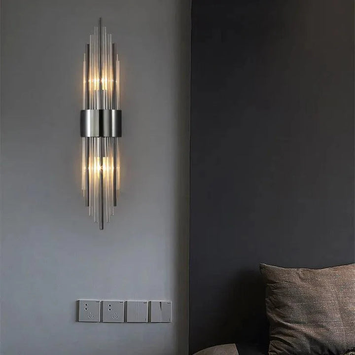 Kristallen LED Vägglampa - Lyxig Guld Finish