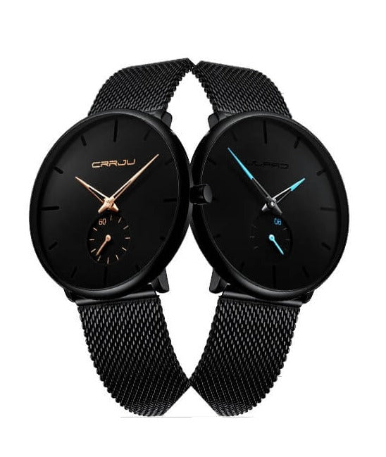 Luxe Quartz Klocka - Minimalistisk Design | Vattentålig