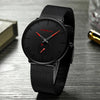Luxe Quartz Klocka - Minimalistisk Design | Vattentålig