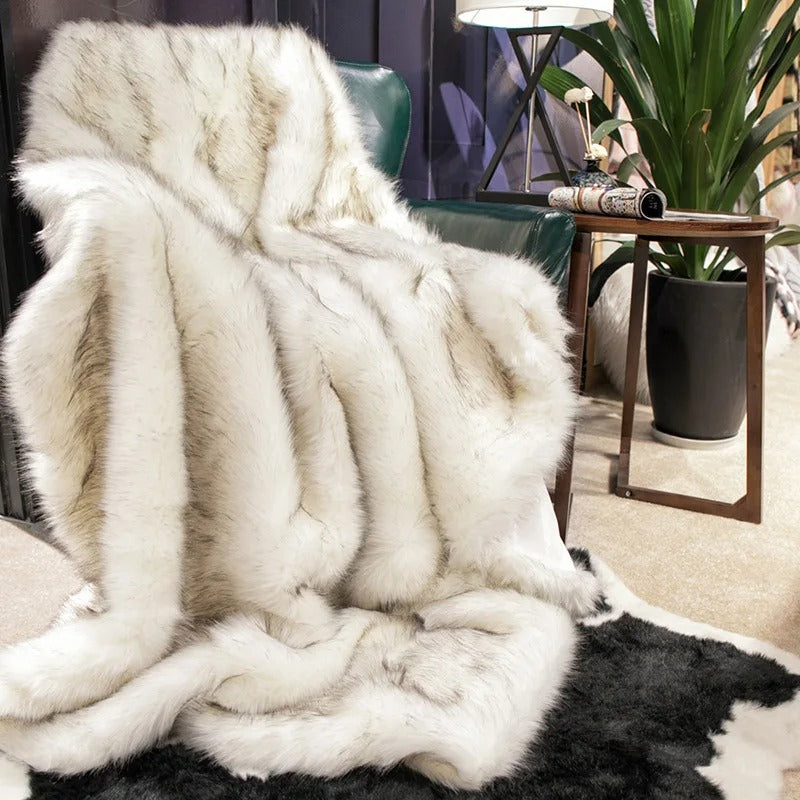 Luxe Imitationspälsfilt - Värme & Stil för Ditt Hem
