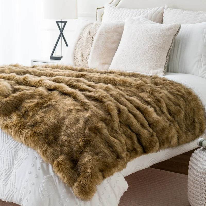 Luxe Imitationspälsfilt - Värme & Stil för Ditt Hem