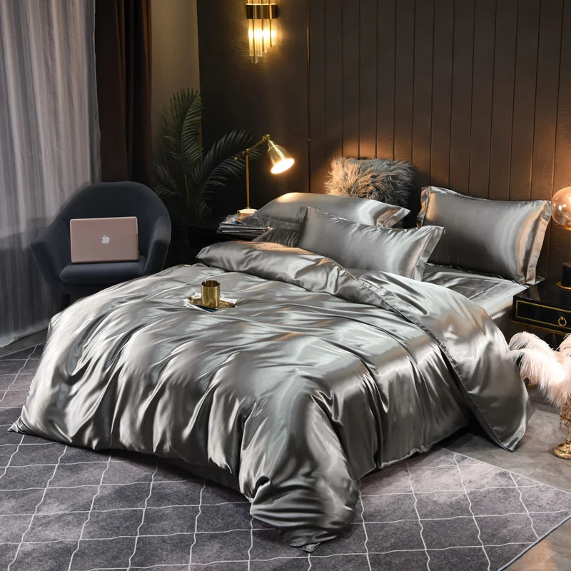 Lyxigt Satin Sängkläder Set - Silkesmjukt | Ultimat Komfort