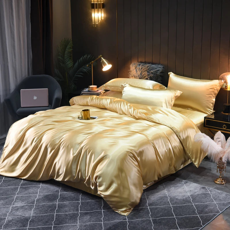 Lyxigt Satin Sängkläder Set - Silkesmjukt | Ultimat Komfort