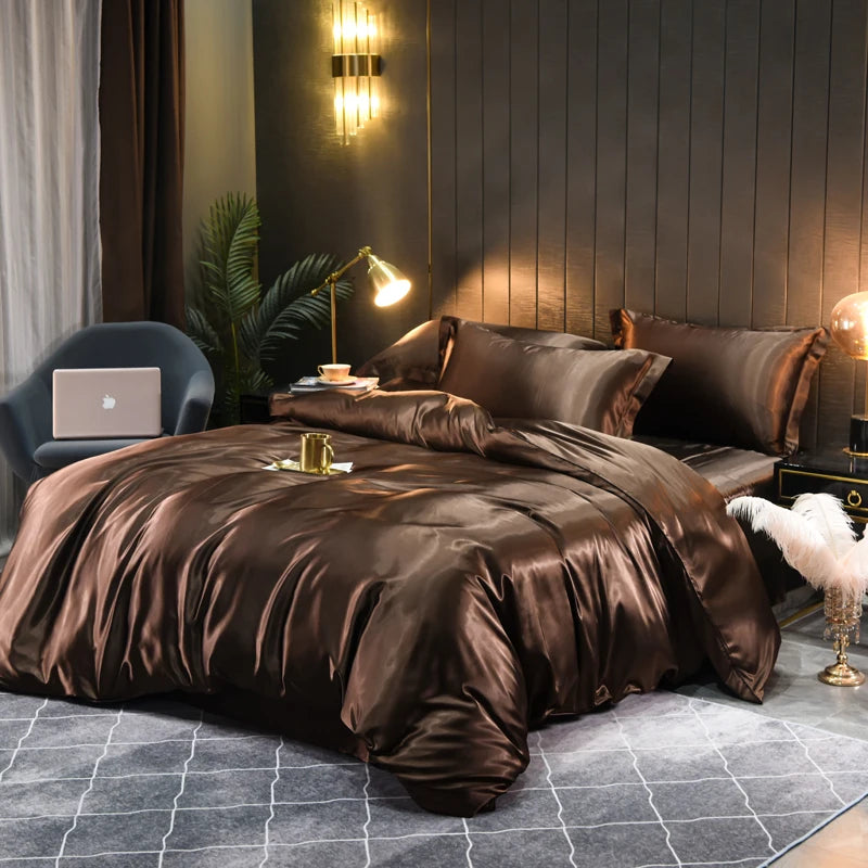 Lyxigt Satin Sängkläder Set - Silkesmjukt | Ultimat Komfort