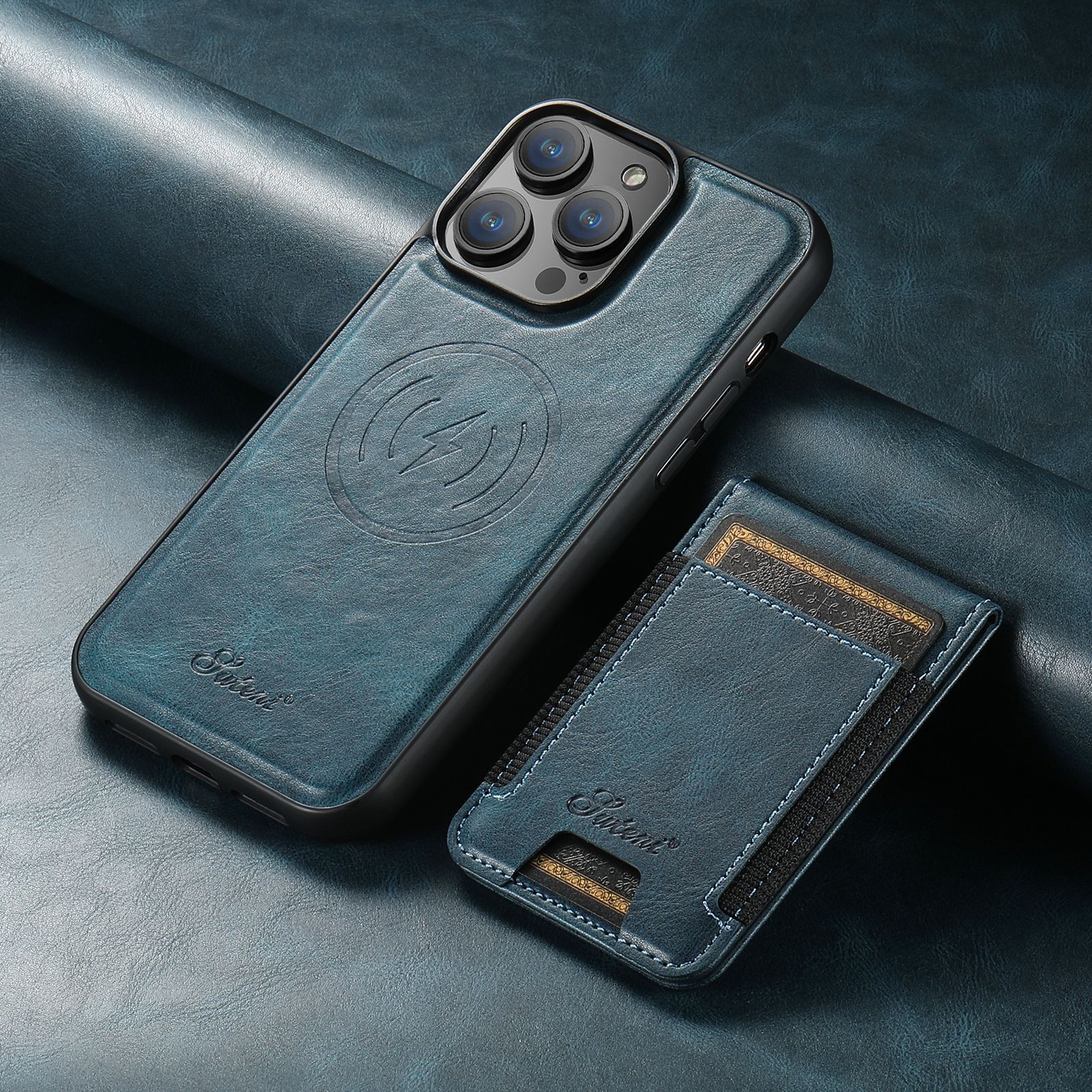 Luxe telefonfodral - Korthållare & Magnetisk Ställning