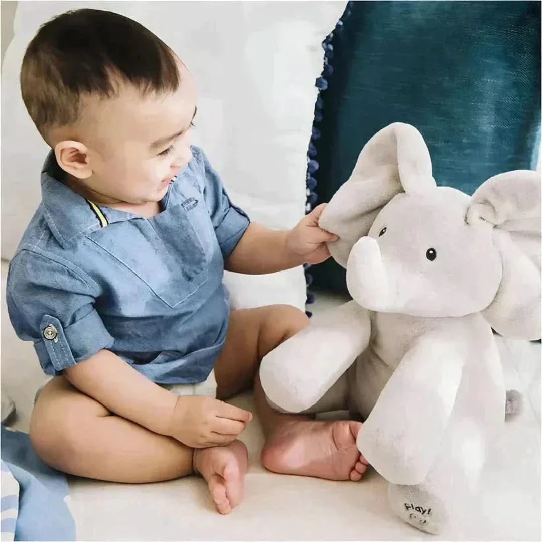 Interaktiv Babyelefant med Lek- och Språkfunktion för Småbarn