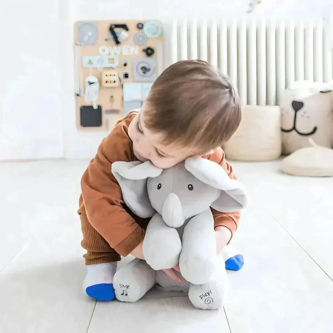 Interaktiv Babyelefant med Lek- och Språkfunktion för Småbarn