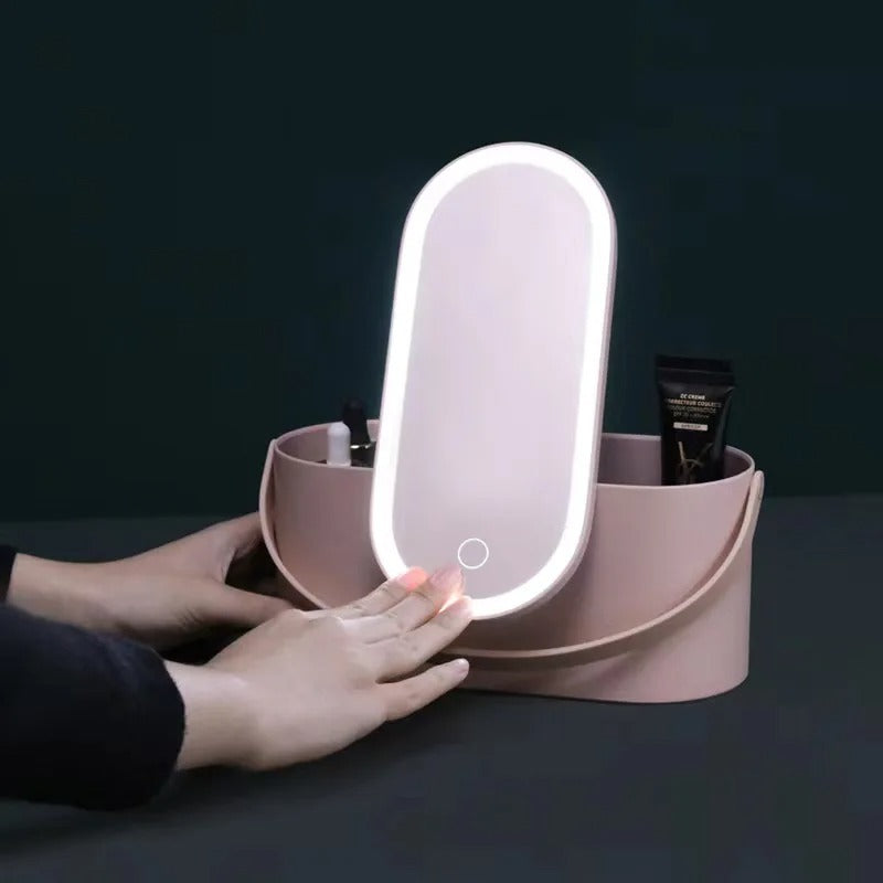 Make-up-väska med LED-spegel - Lumivault