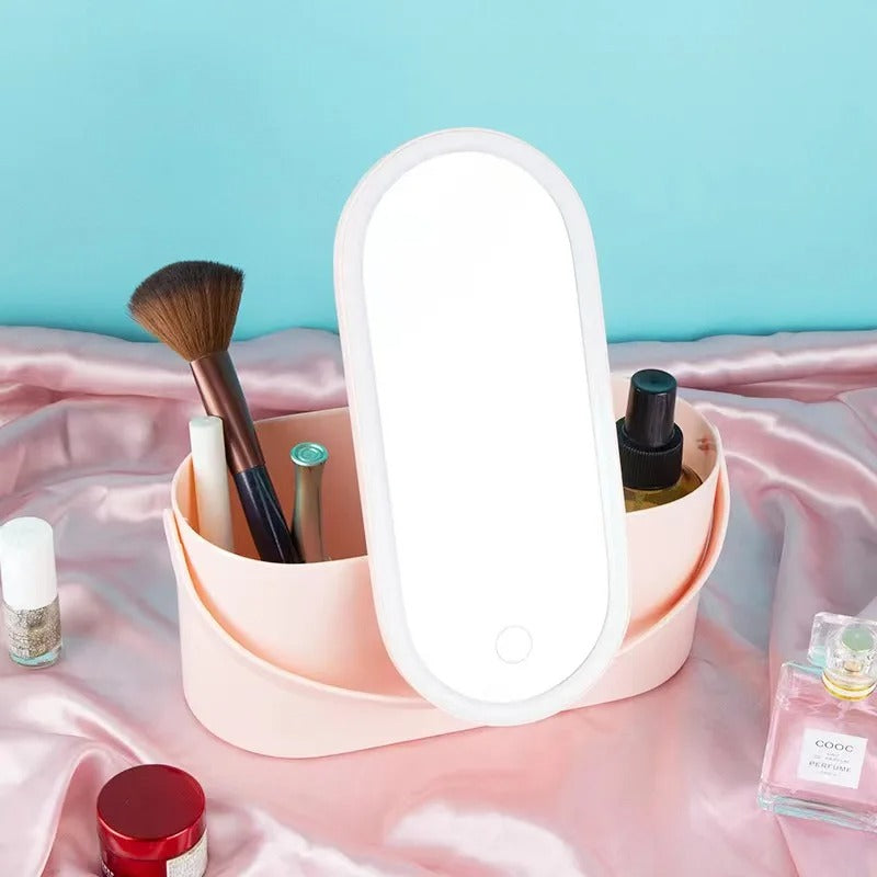 Make-up-väska med LED-spegel - Lumivault
