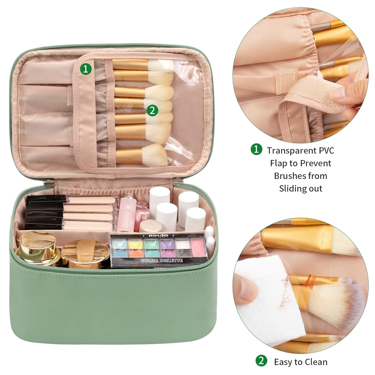 Resevänlig Makeuporganisatör med Avdelare