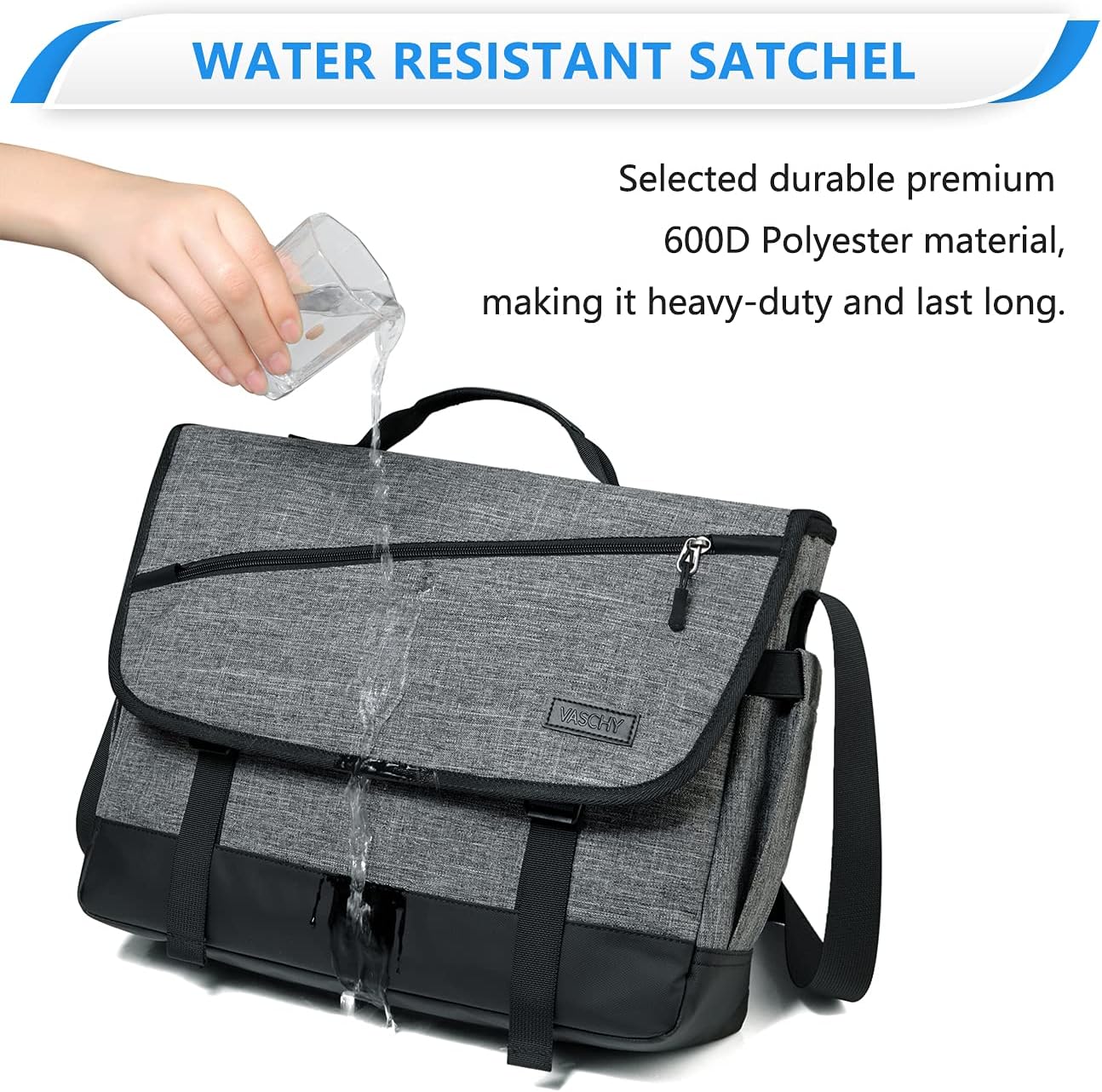 Vattentålig Laptop Messenger Bag med Justerbar Rem – WorkMate Serien