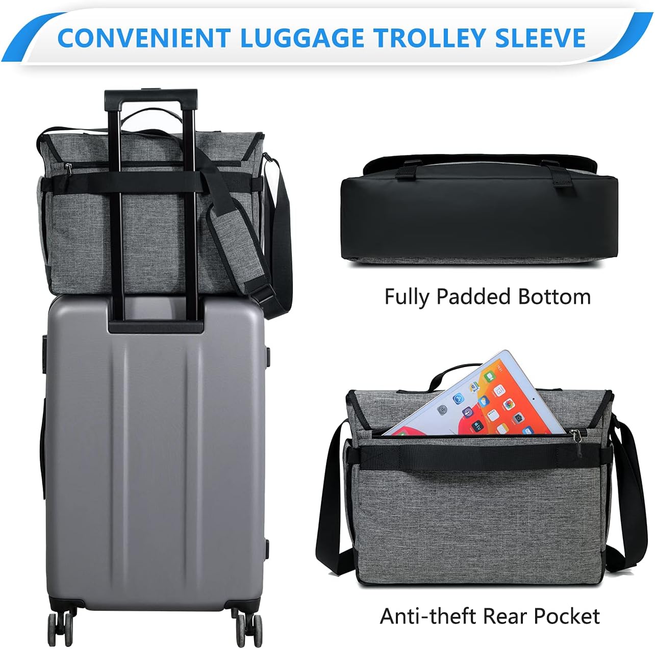 Vattentålig Laptop Messenger Bag med Justerbar Rem – WorkMate Serien