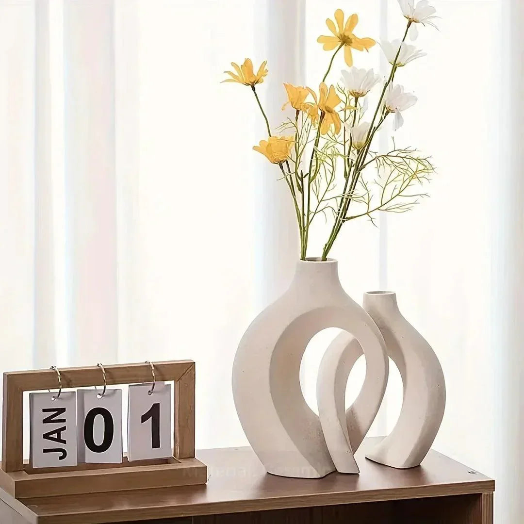 ScandiVase - Minimalistiska Keramiska Vaser Set
