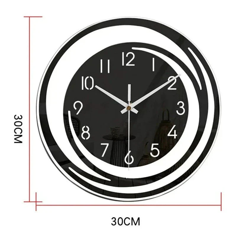 Modern Cirkeldesign Väggklocka - Stilfull Inredningsdekoration