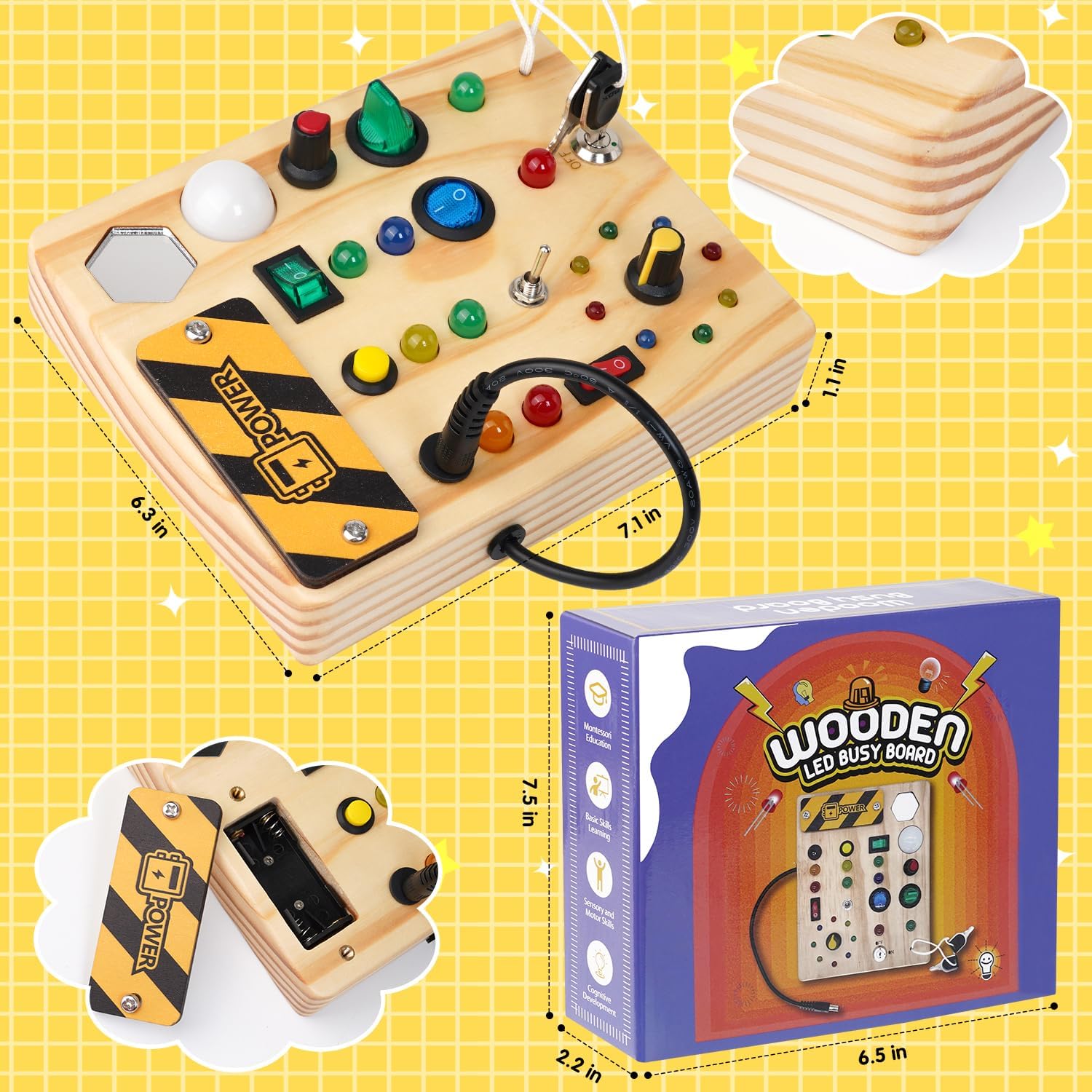 Montessori Småbarn Prickbord - Kreativa Ljus