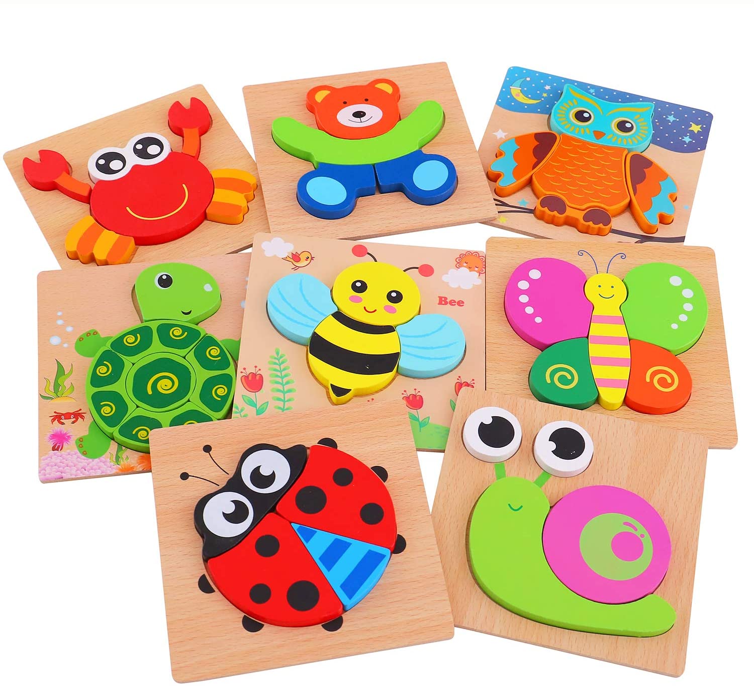 Montessori Trä Lärande Pussel – ColourJoy (Köp 1 Få 1 Gratis)