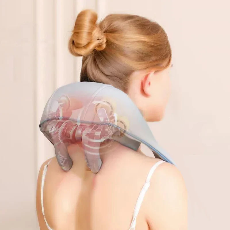 Healo Nackmassageapparat - Djup Shiatsu Lättnad