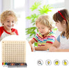 Lärande Spel Träbräda för Multiplikation 1–10 med Kort & Tärningar