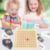 Lärande Spel Träbräda för Multiplikation 1–10 med Kort & Tärningar