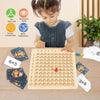Lärande Spel Träbräda för Multiplikation 1–10 med Kort & Tärningar