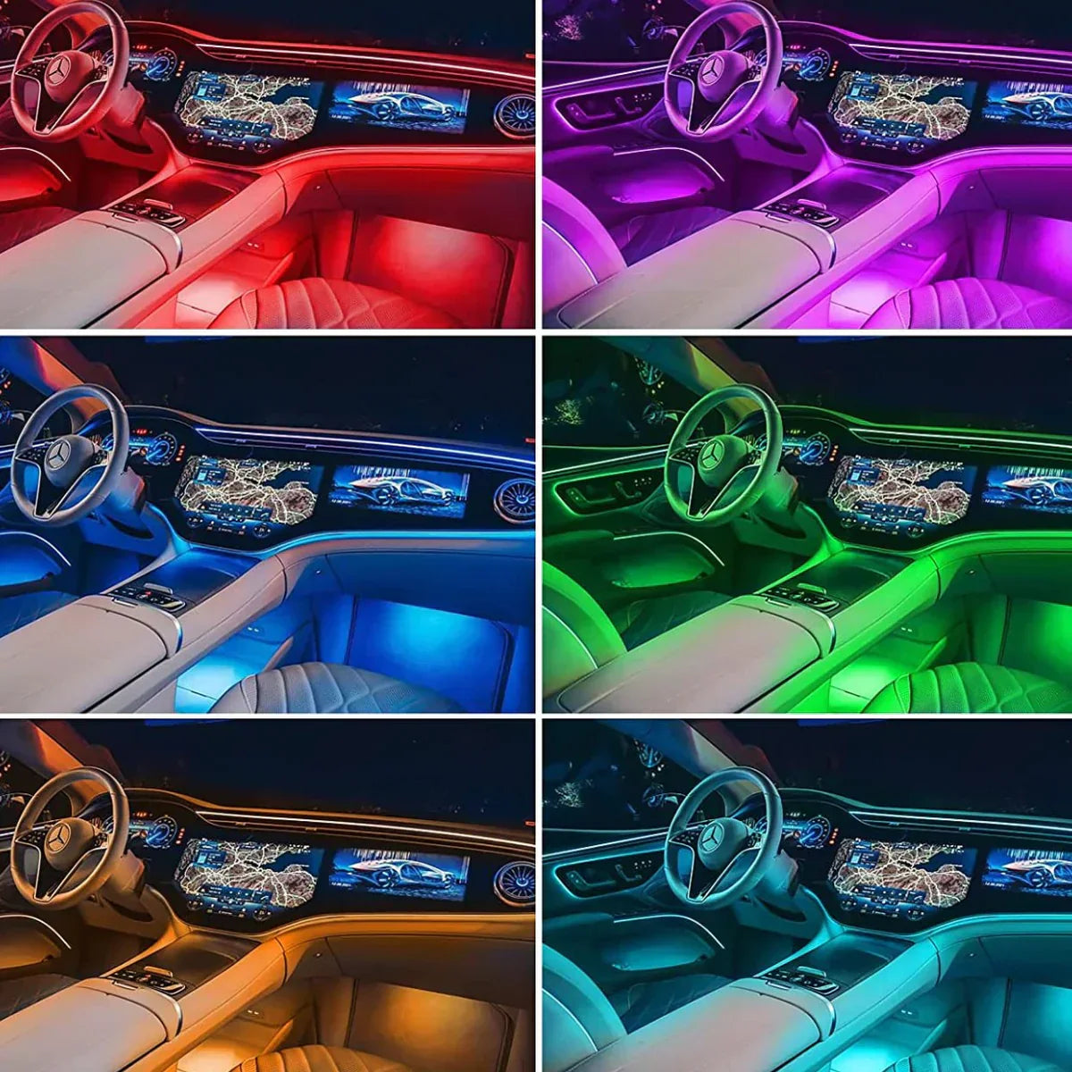 RGB Interiörbelysning för Bil - GlowLine