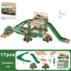 Parkeringsbana Byggset Barn - Polisfordon & Dinosaurier