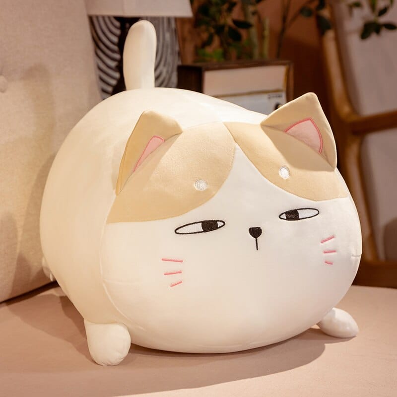 FluffMew Gigantisk Katt Plush | Söt och överdimensionerad mjukisdjur för avkoppling och dekoration