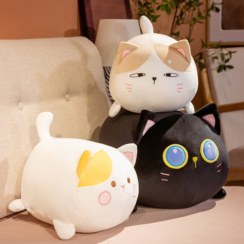 FluffMew Gigantisk Katt Plush | Söt och överdimensionerad mjukisdjur för avkoppling och dekoration