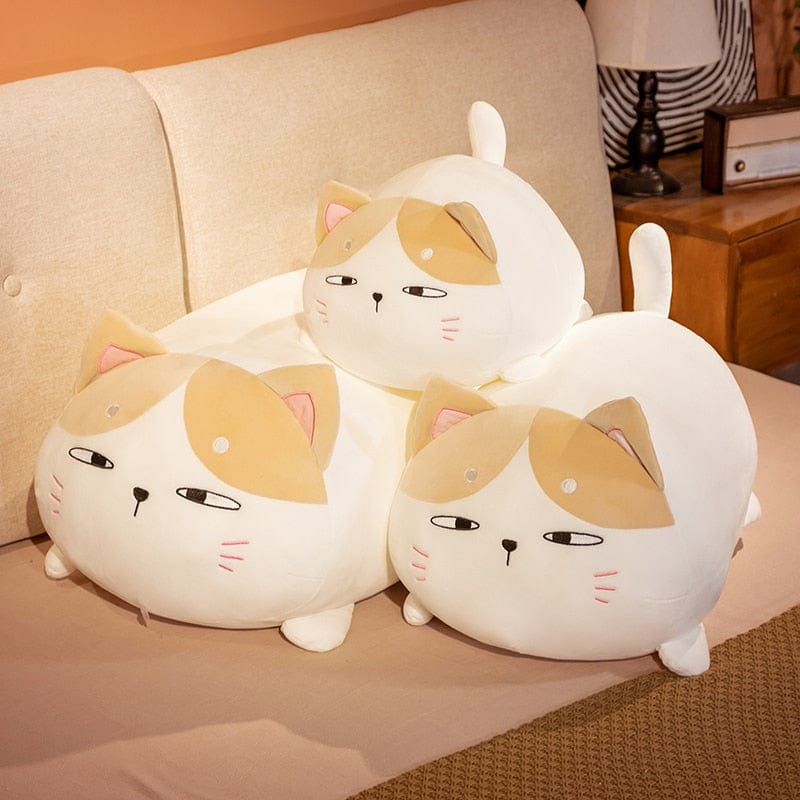 FluffMew Gigantisk Katt Plush | Söt och överdimensionerad mjukisdjur för avkoppling och dekoration