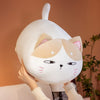 FluffMew Gigantisk Katt Plush | Söt och överdimensionerad mjukisdjur för avkoppling och dekoration