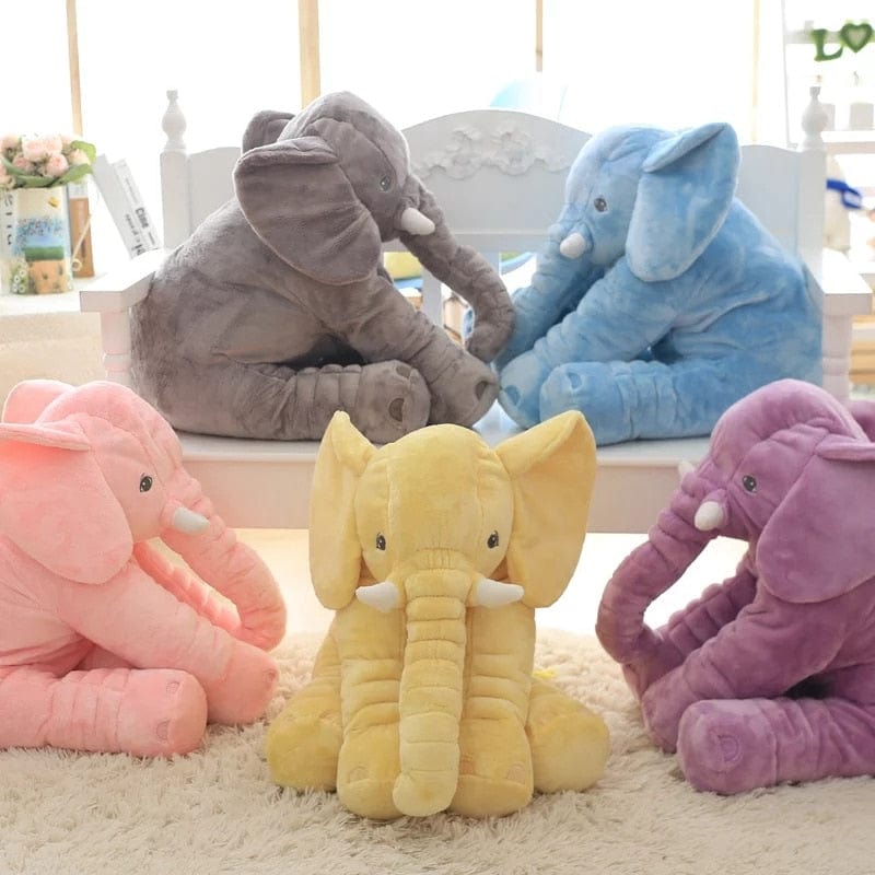 Plushique Jumbo Elefantkudde | Mjuk och kramgo elefantplush leksak för barn och spädbarn