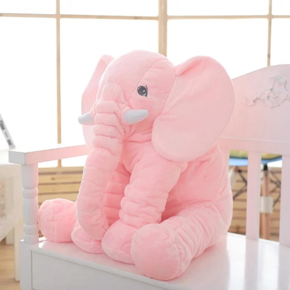 Plushique Jumbo Elefantkudde | Mjuk och kramgo elefantplush leksak för barn och spädbarn