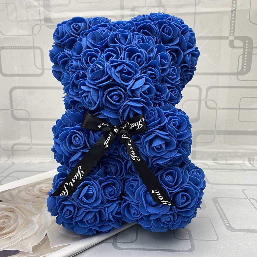 PetalCuddle Evig Rosbjörn | Romantisk konstgjord blomma nalle för Mors dag och firanden