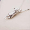 Katt Halsband | 925 Silver Halsband med Katt Hänge