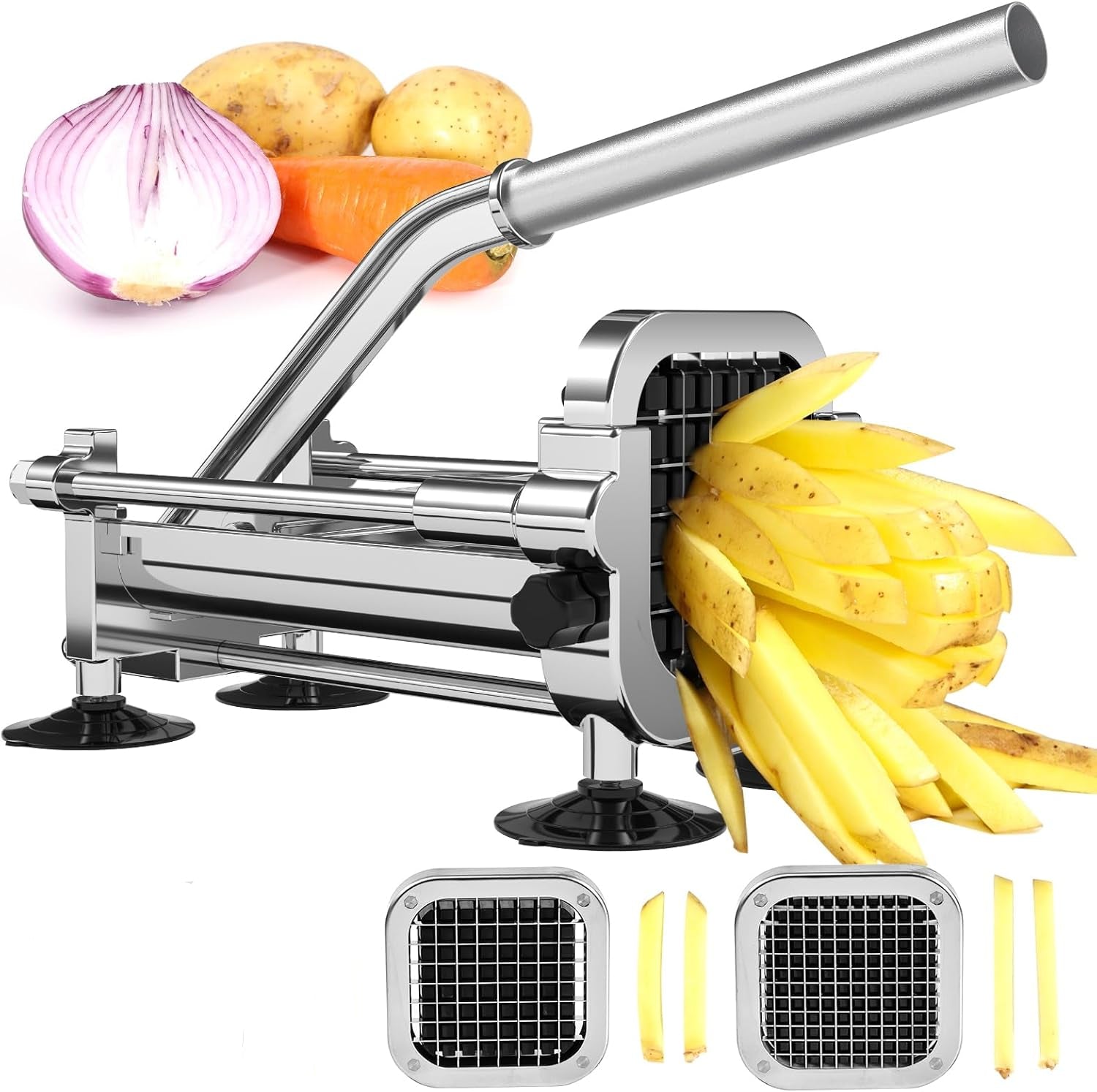 Premium Pommes Frites Skärare - Hållbart ROSTFRITT STÅL | Mångsidiga Knivar
