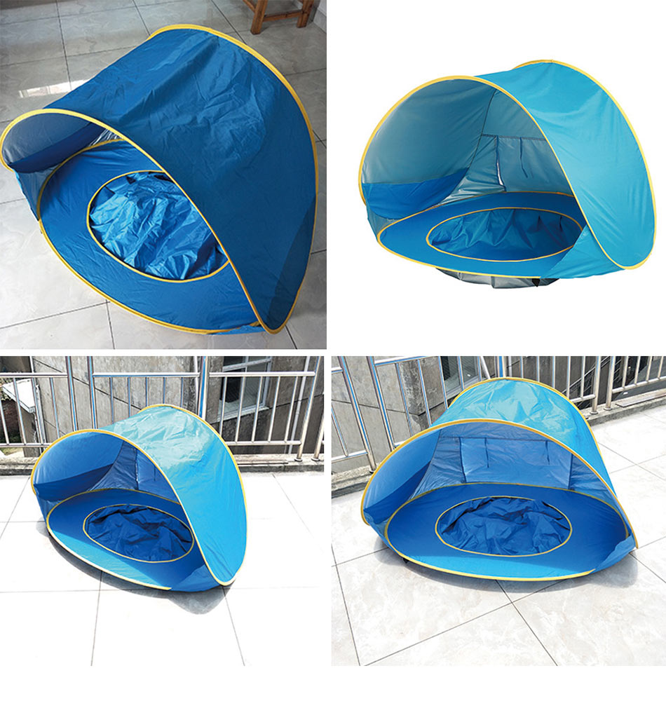 UV-skydd Strandtält med Integrerad Baby Plaskpool – Shade Splash