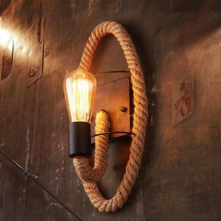 Vintage Vägglampa – RusticRope