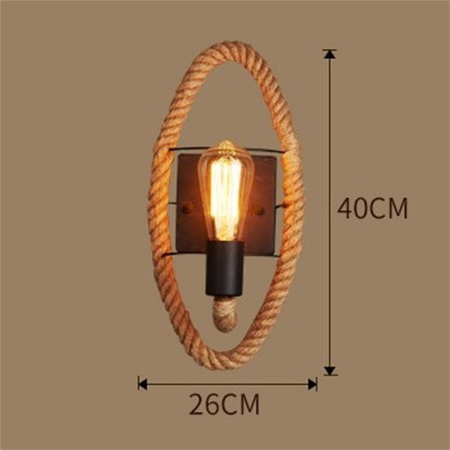 Vintage Vägglampa – RusticRope