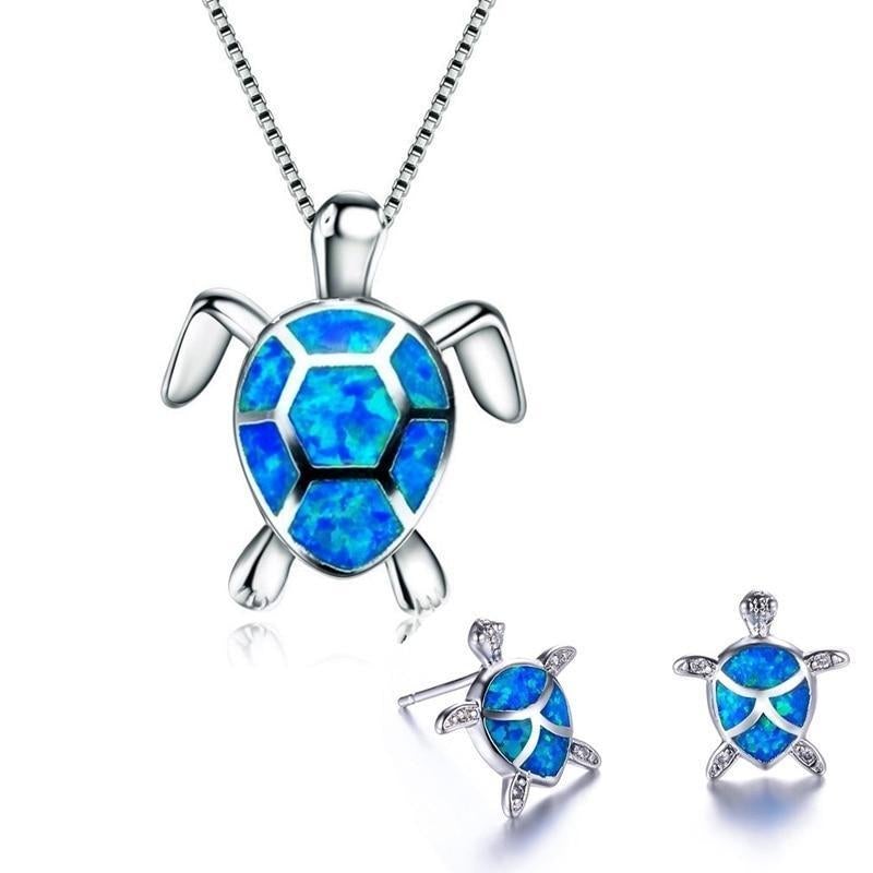 Ocean Wonder Sköldpaddsset med Halsband och Örhängen – Mila