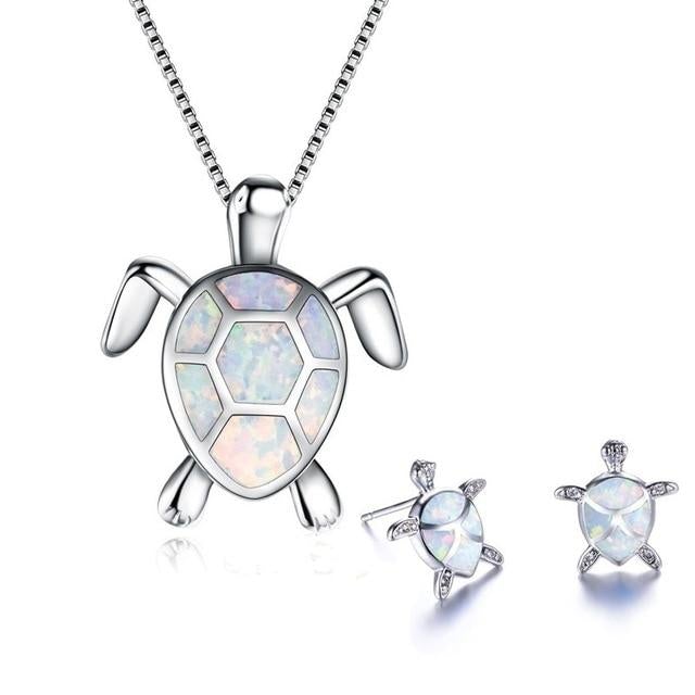 Ocean Wonder Sköldpaddsset med Halsband och Örhängen – Mila